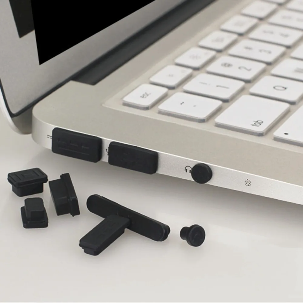 

13pcs/set Professional Silicone Anti-Dust Plug Cover Stopper Laptop Dustproof USB Dust Plug Cover Set Suitable For Macbook