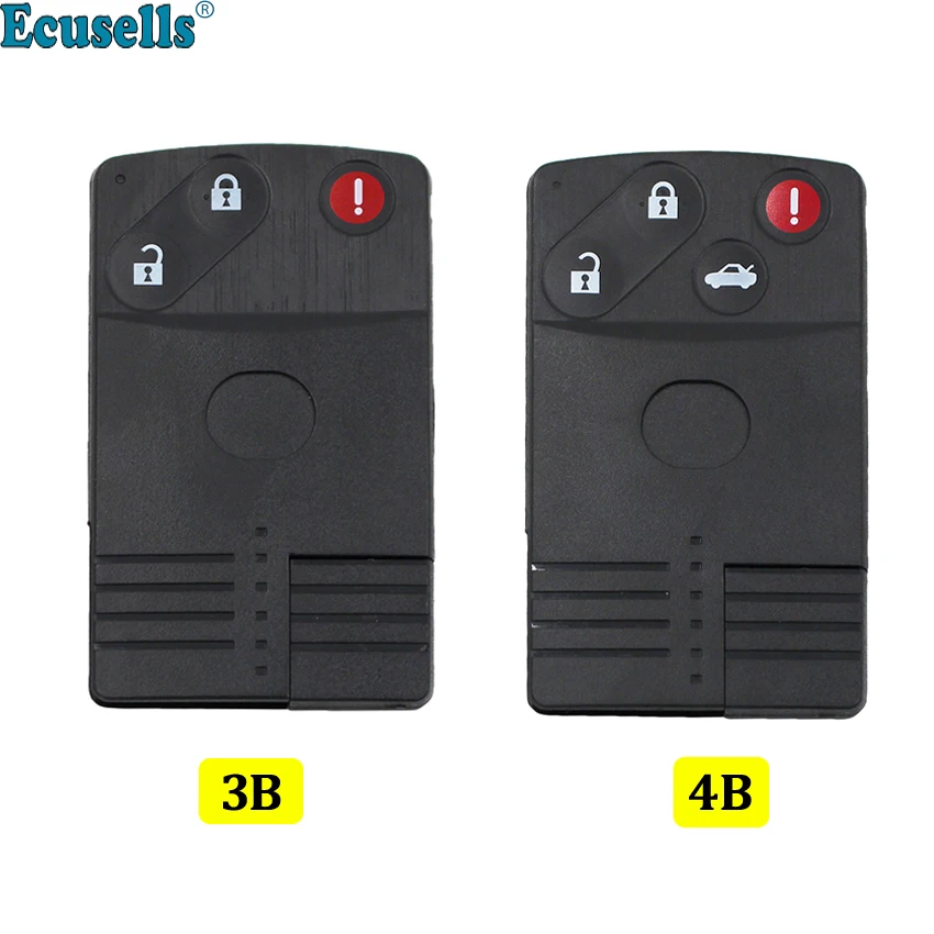 Smart Card Remote Key Shell for MAZDA 5 6 CX-7 CX-9 RX8 Miata Replacement 2 BTN 