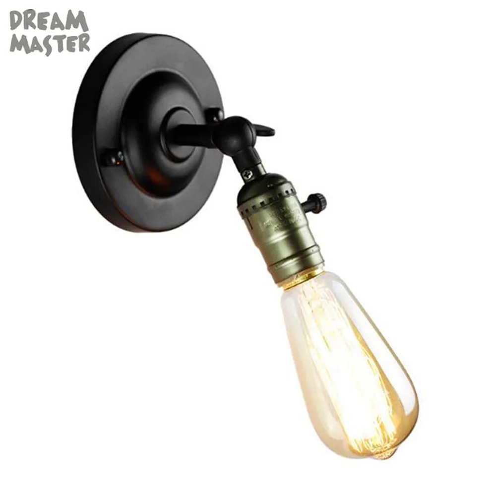 

Modern Minimalist Wall Lamp Nordic Style Vintage Metal Spray 90-260V E27 Holder Bedroom Restaurant Study Ikea RH lOFT Lighting