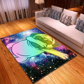 

3D Galaxy Dog Carpets Rug Bedroom Kids Baby Play Crawling Mat Memory Foam Area Rugs Carpet for Living Room Home Decorative