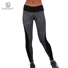 Plus Size Black/Gray Women’s Fitness Leggings Workout Pants High Waist Leggings Ladies Sporting Leggings Quick-drying Trousers