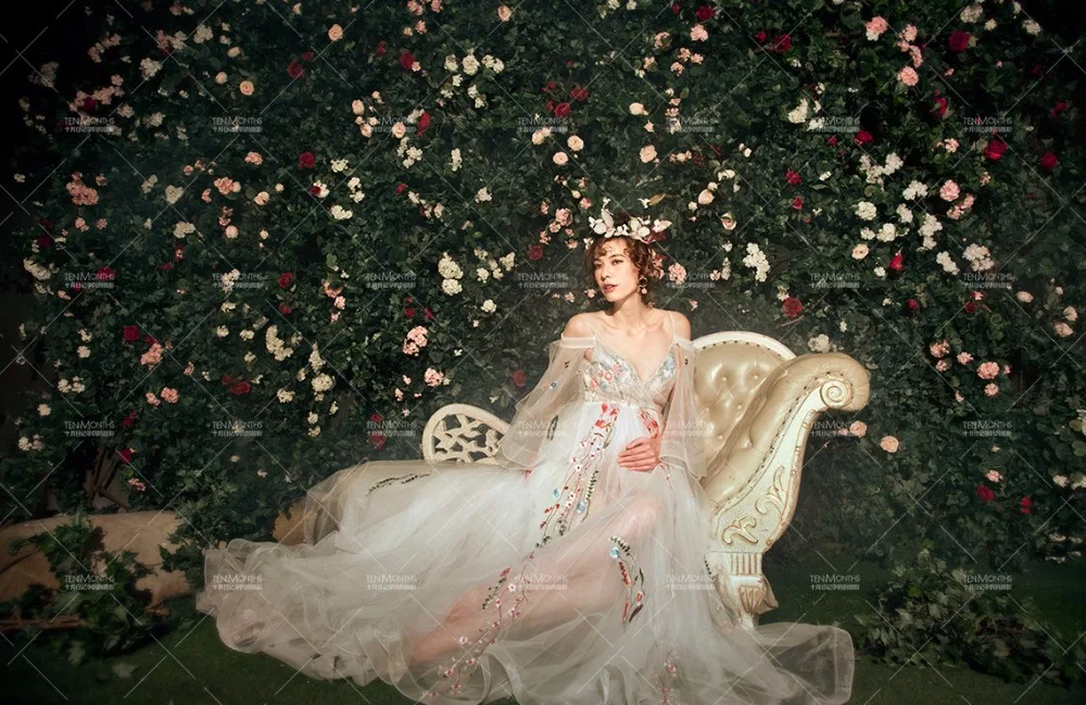 Maternity Dresses Maternity Dresses Photo Shoot Wedding Dress Maternity Clothes For Pregnant Women Photography Props H196   