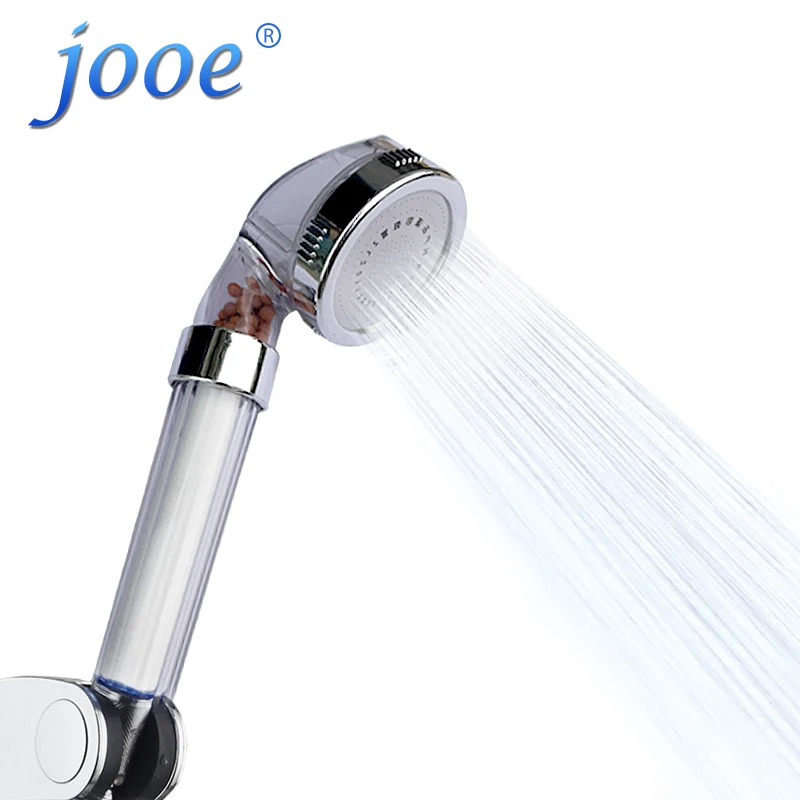 jooe Water saving Shower head Handheld round chrome anion Filtration spa high pressure Sprayer