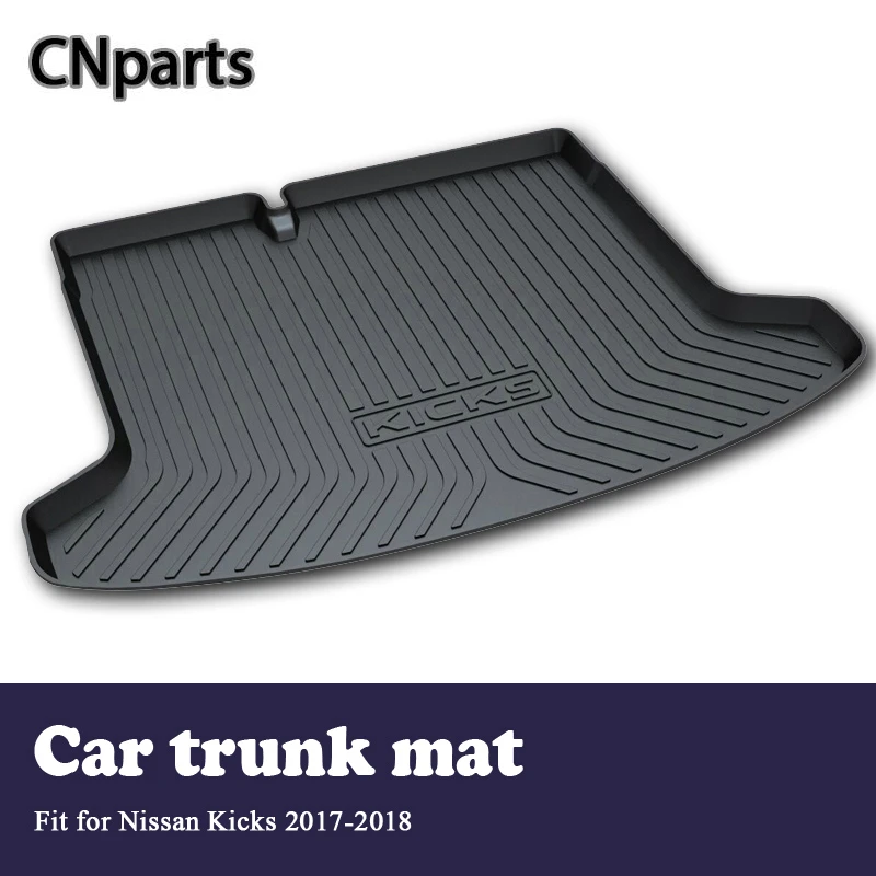 

CNparts Car Cargo Liner rear trunk mat For Nissan Kicks 2017 2018 Car-styling Boot Waterproof carpet Anti-slip mat Accessories