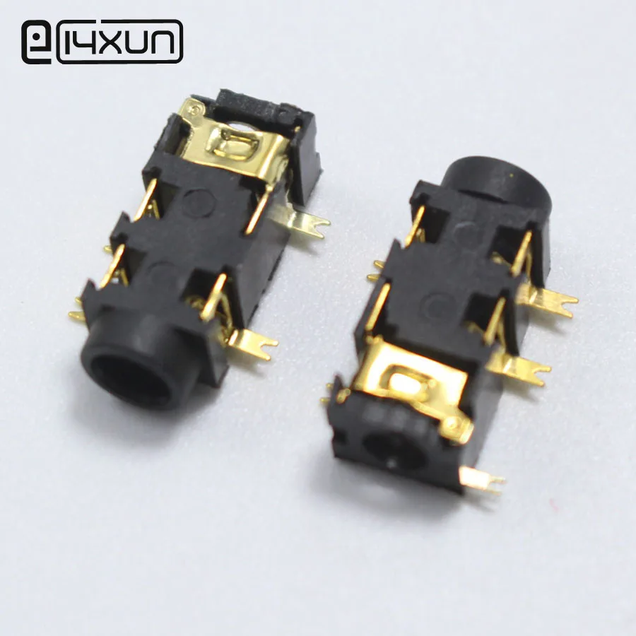 

10pcs PJ-327A 3.5mm 5Pin Audio Plug jack 3.5 mm 3+2 SMD Headset / Headphone Gold-plated Connector