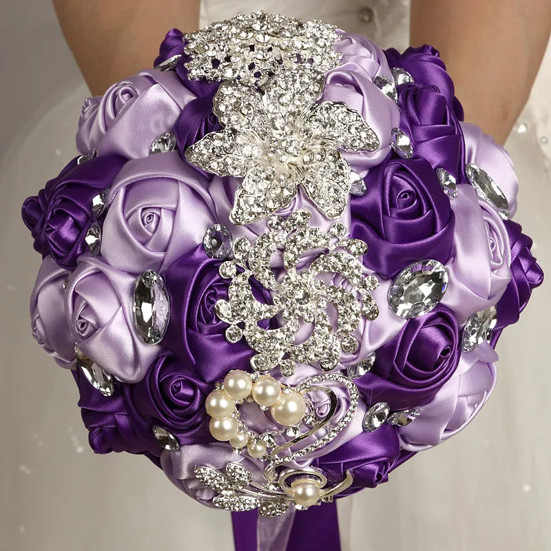WifeLai-A Silk Wedding Bouquet Nake Pink Ivory Color Superb Quality Diamond Brooch Flower Bouquets de noiva W228-12 WifeLai-A Silk Wedding Bouquet Nake Pink Ivory Color Superb Quality Diamond Brooch Flower Bouquets de noiva W228-12
