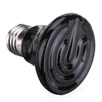 Самые низкие цены 25 Вт/50 Вт/75 Вт/100 Вт Белый Черный Инфракрасный Керамика излучатель тепло свет лампы для рептилий Pet питомнике 220 В - изображение