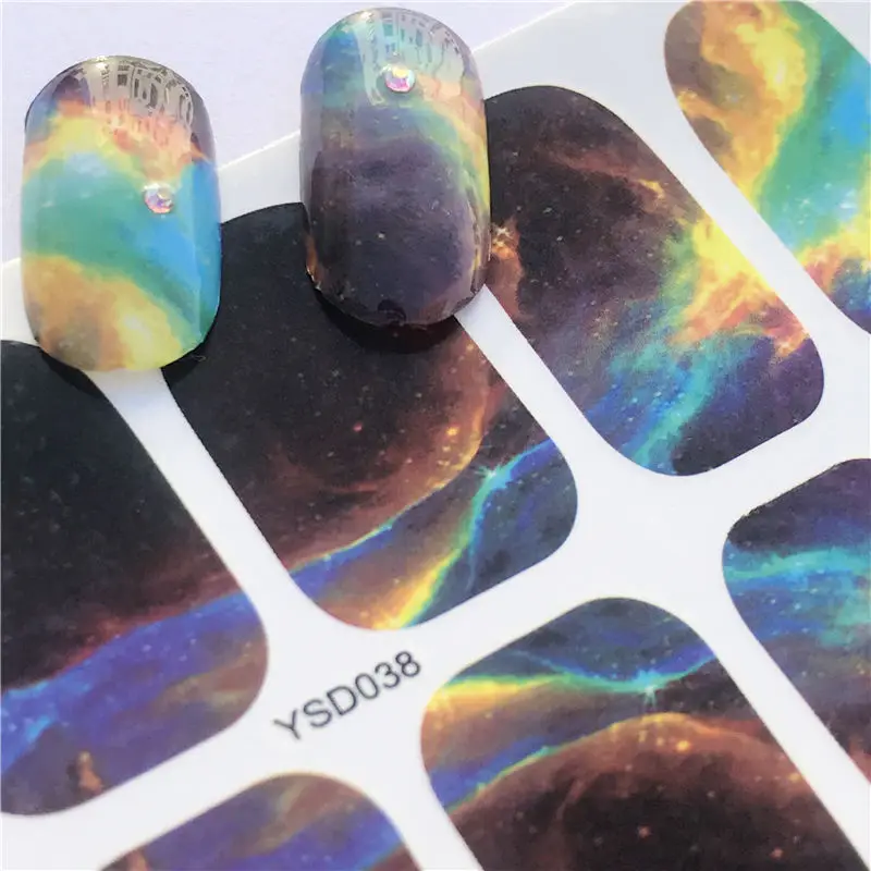 

YZWLE 1PC Rose / Chrysanthemum / Butterfly / Girl Nail Art Water Sticker Simple DIY Model Manicure Foils Nail Decorations