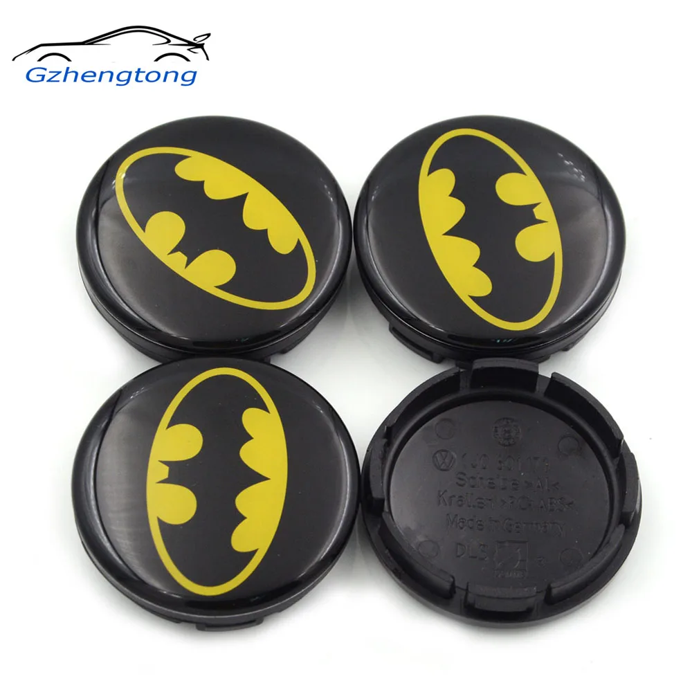 Gzhengtong 4pcs/lot 56mm Black Batman Wheel Center Caps Wheel Hub Cap