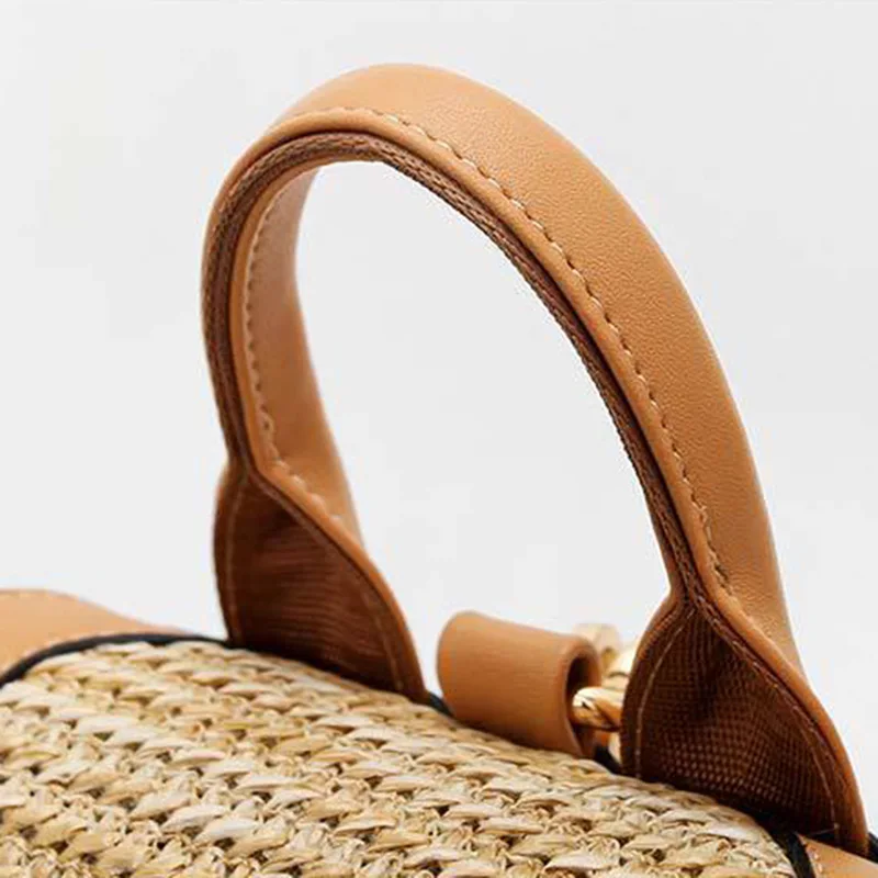 Summer New Women Straw Backpack INS Popular Female Travel Panelled Mochila Large Ladies Fashion Back Pack Exquisite Bolsa BP3007 (2)