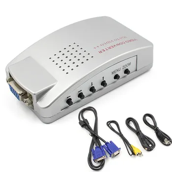 

Universal PC Converter Box VGA to TV AV RCA Signal Adapter Converter Video Switch Box Composite Supports NTSC PAL for Computer