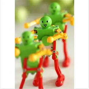 

2014 New CR Brand Children Kids Colorful Plastic Clockwork Spring Wind Up Dancing Robot Toy Gift RC