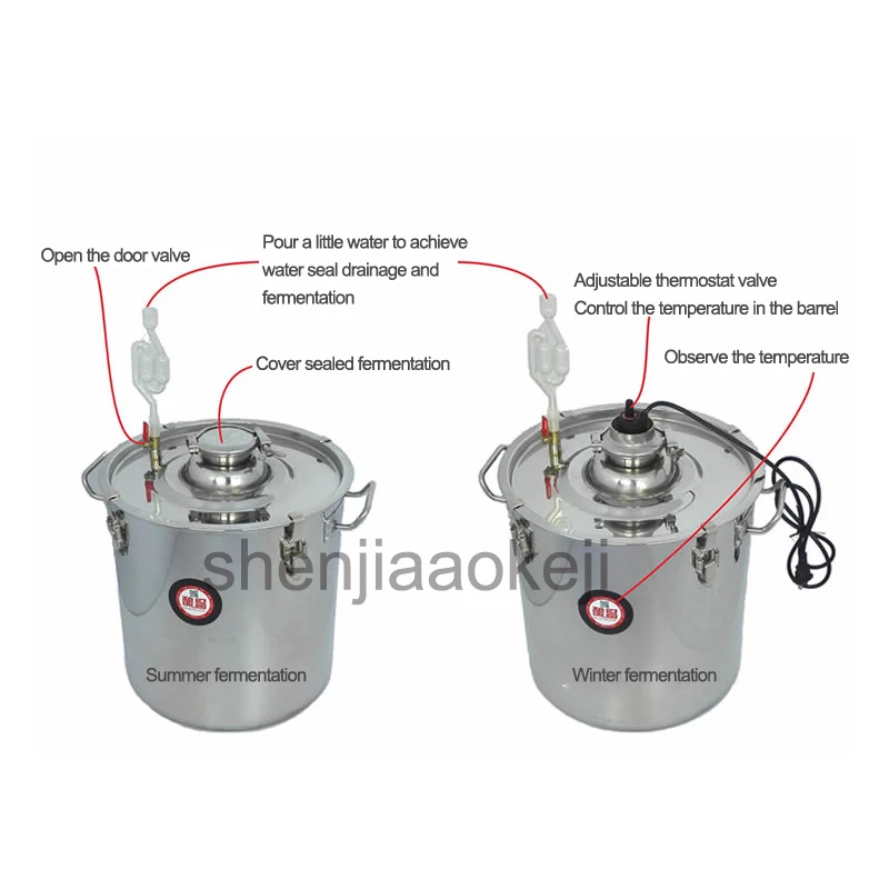 Нержавеющая сталь Небольшие пивоварения вина Дистилляторы вино оборудование для пивоварения вина делая машину 20л/50л 1 шт