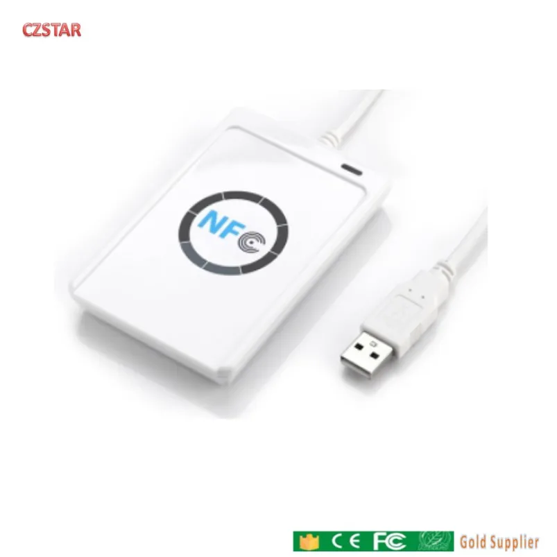 USB ACR122U-A9 NFC Reader Writer duplicator RFID Smart Card + 5pcs UID changeable Cards keyfob +1 SDK CD