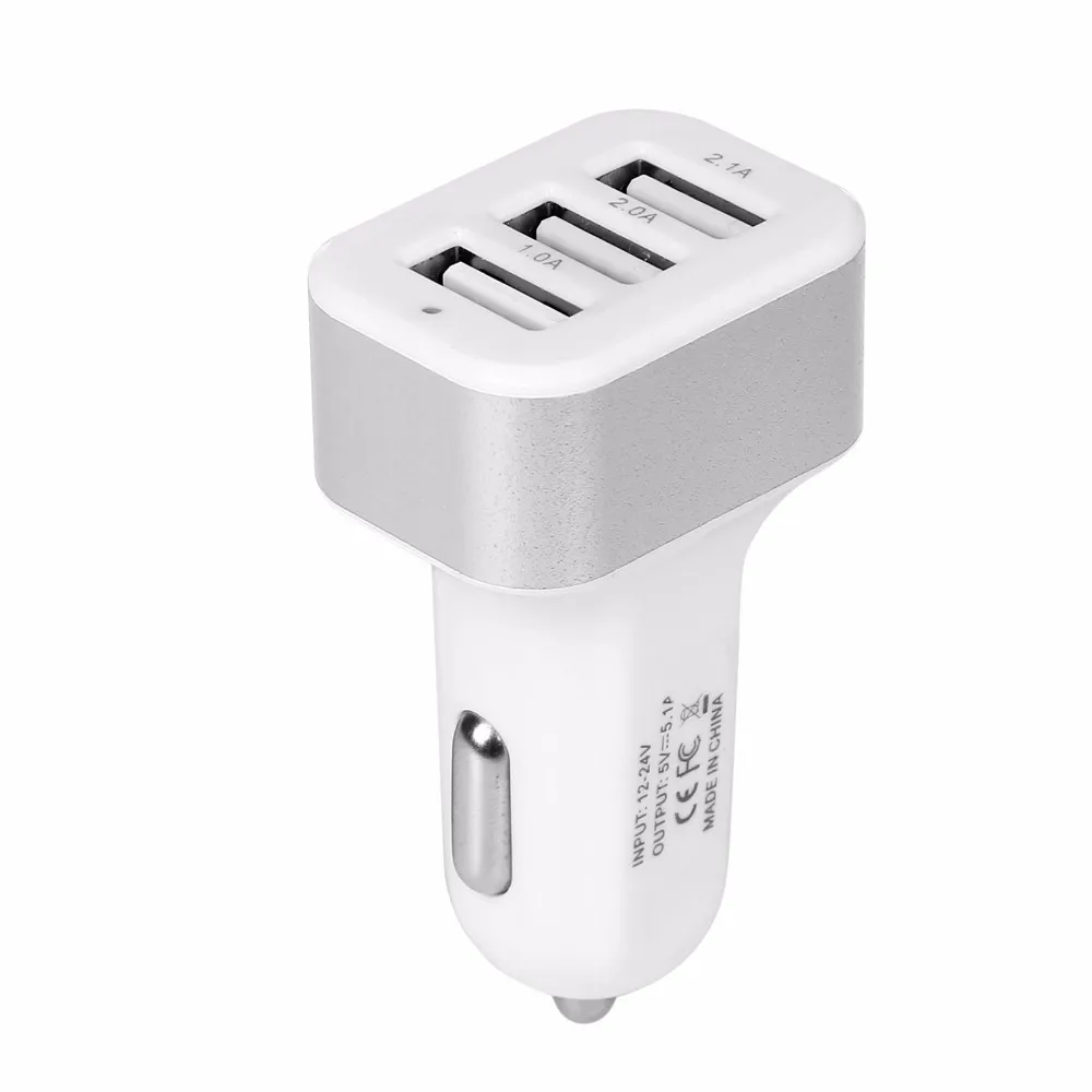 3 port USB Car Charger For Mobile phone adapter for iphone 6S 7 8 X Samsung Huaei Xiaomi Redmi Car-charger Adapter | Мобильные