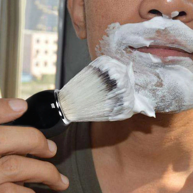Для мужчин бритья парикмахерские Кисти красоты лица Борода приспособление для чистки кисти для бритья ухода за бородой инструменты