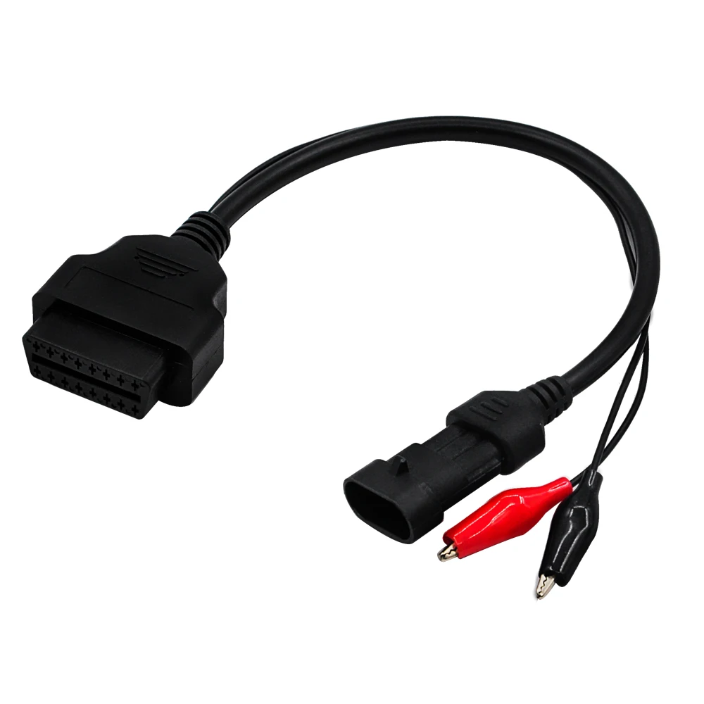 Для Fiat OBD1 3pin к OBD2 16pin кабель для Fiat диагностический интерфейс 3 pin OBDII удлинитель