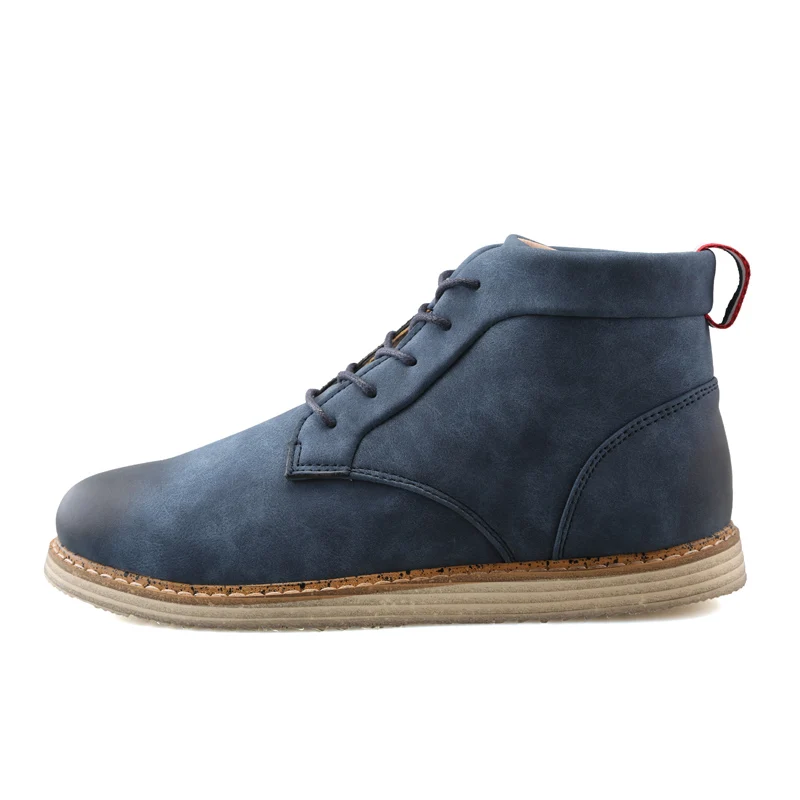 

Men's England Wild Blue Martin Boots Retro Locomotive Military Boots Tooling Shoes