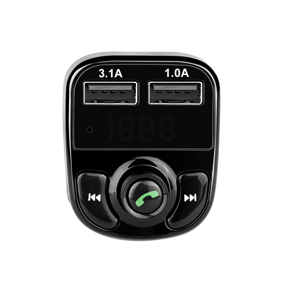 Супер Bluetooth автомобильный комплект для громкой связи fm-передатчик MP3 музыкальный плеер 5 в 4.1A двойной зарядное устройство usb Поддержка Micro SD карты 1G-32G