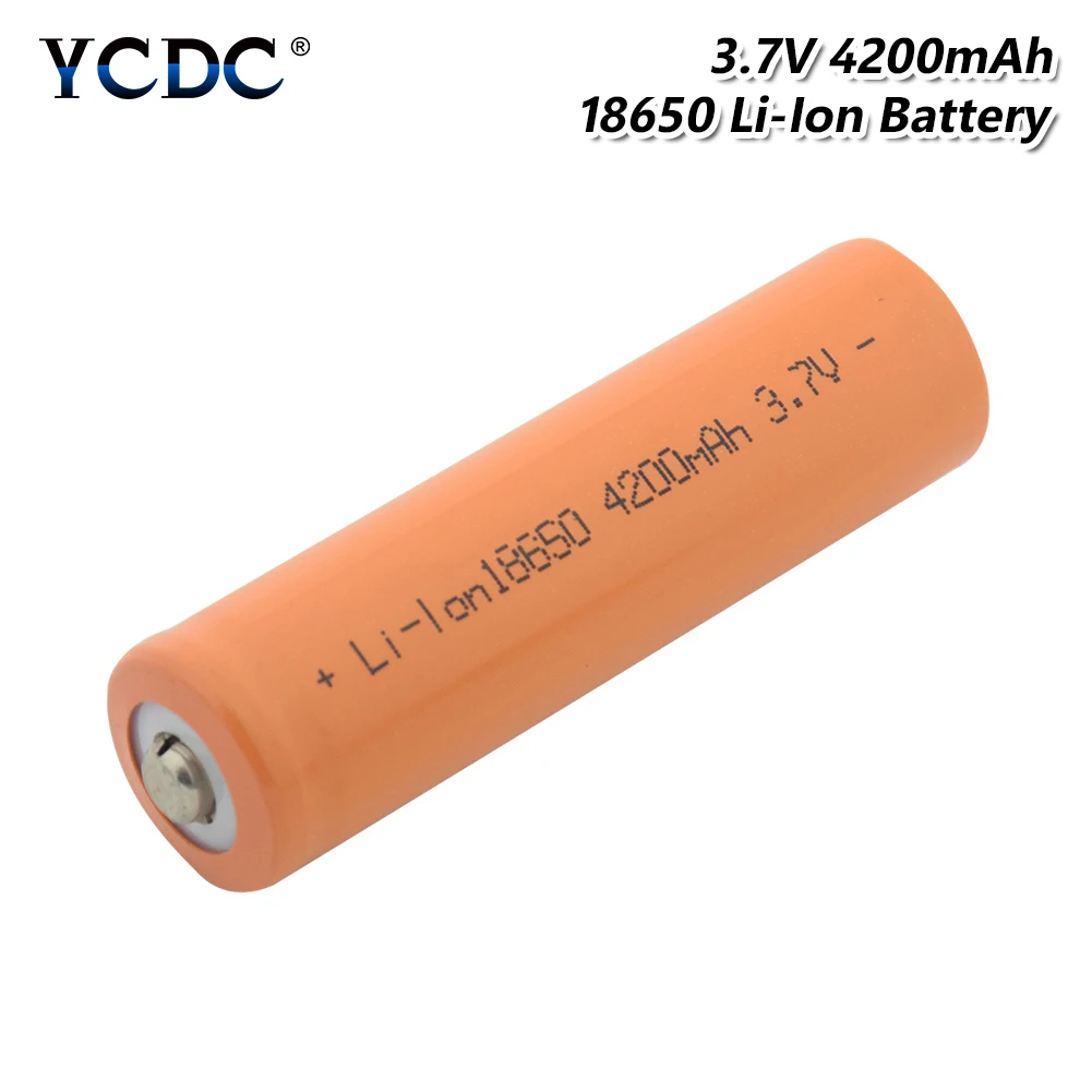 1/2/4 шт 3 7 V 18650 4200mAh литий ионный аккумулятор перезаряжаемые литиевые батареи