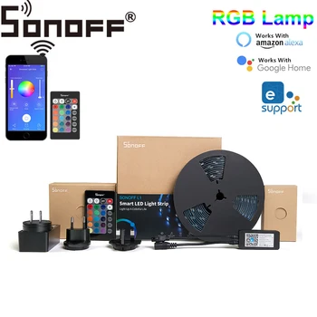 

Sonoff L1 Smart LED Light Strip compatible with Alexa Google home eWeLink control Dimmable Flexible RGB Strip Lights