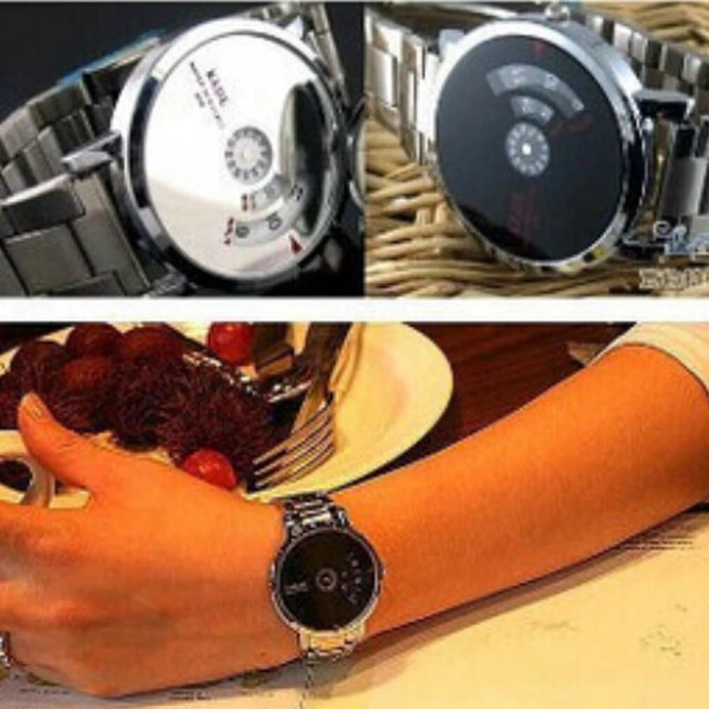 2015 Newest Luxury Sport Men's Battery Quartz Watch with Round Dial & Stainless Steel Strap