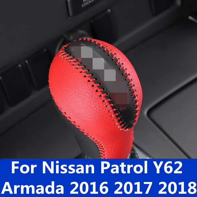 Рычаг переключения передач для Nissan Patrol Y62 универсальный кожаный рычаг высшего