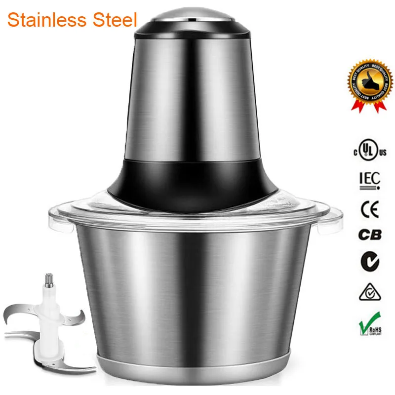 

2L New Household Multifunction Meat Grinder High Quality Stainless Steel Blade Home Cooking Machine Mincer