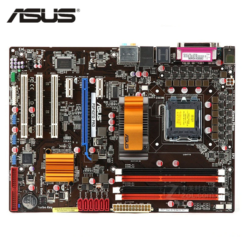 ASUS P5P43TD PRO Материнская плата LGA 775 DDR3 16 ГБ для Intel P43 настольная системная SATA II PCI E X16