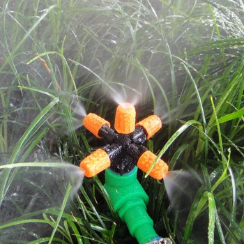 

6pcs 5-head Micro Irrigation System Fog Mist Cooling Nozzle Garden Greenhouse Adjustable Closable Spray Mist Nozzle