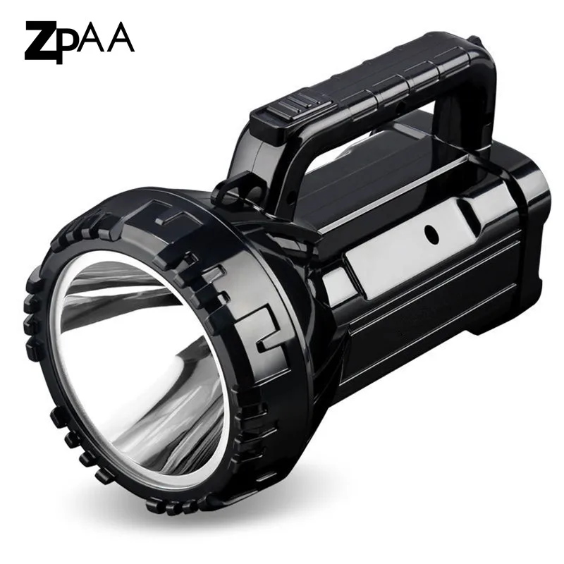 

Super Bright LED Searchlight 2 modes Handheld Rechargeable LED Portable Spotlight Flashlight Torch Lamp Buit-in 2800mah Battery