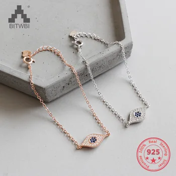 

2018 New Trendy Authentic 925 Sterling Silver Jewelry Turkish Eyes Charm Unique Bracelets for Women
