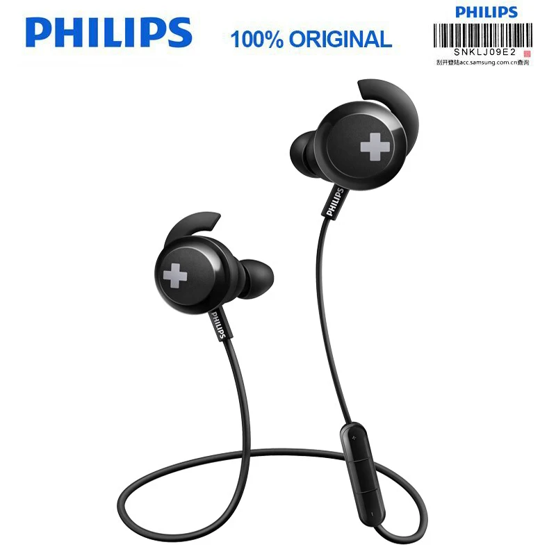 Philips SHB4305 бас+ Bluetooth 4,1 нашейные Беспроводные Наушники С Подавлением Шума Функция с микрофоном официальное подтверждение