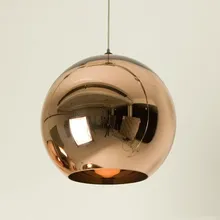 Modern Copper/Sliver/Gold glass ball lampshade Inside Mirror pendant Light E27 Bulb LED indoor Home copper glass Pendant Lamp e27 all brass single head hanging light ac 100% pure copper material pendant lamp round white glass led bulb lighting fixture