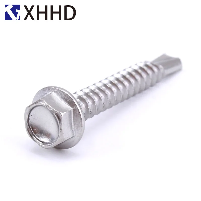 M4.8 Stainless Steel M4.2 M5.5 Hex Washer Head Self-Drilling Screw 410