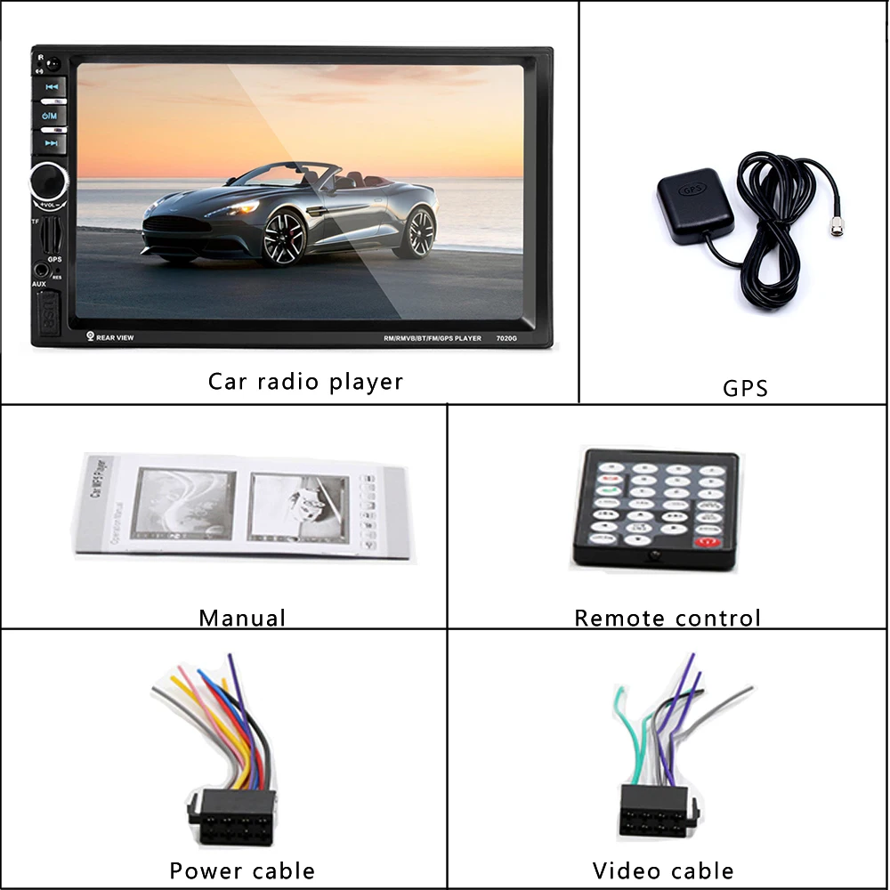 Excellent 2 din car radio gps Autoradio 7