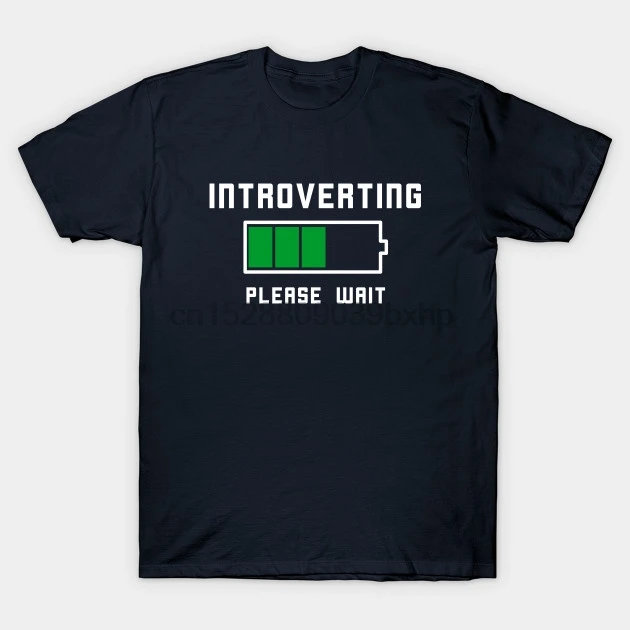 

Men Short sleeve tshirt Funny Introvert Pun Humor T Shirt Introvert T Shirt Women t-shirt