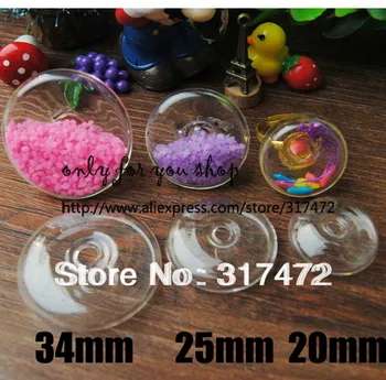 

25mm Glass Bubble& Ring set DIY (Silver Plated/Gold Plated/Antique Bronze Ring can choose)