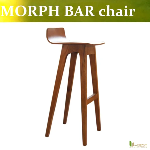 

Free shipping U-BEST high quality solid wood counter chair Morph Bar Chair,high comfort and stability distinguish bar stool