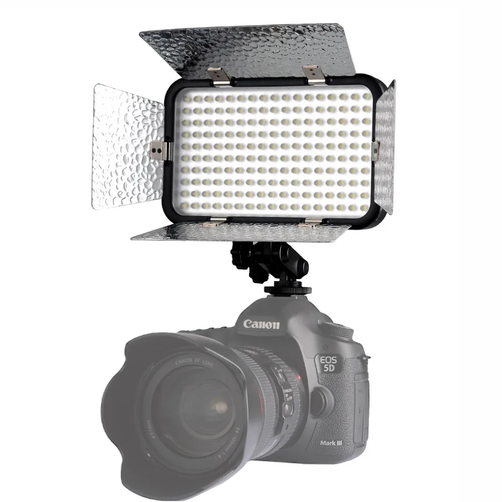 Godox LED170 II Видео светильник 170 Светодиодная лампа освещение со шторкой 5500 6500K