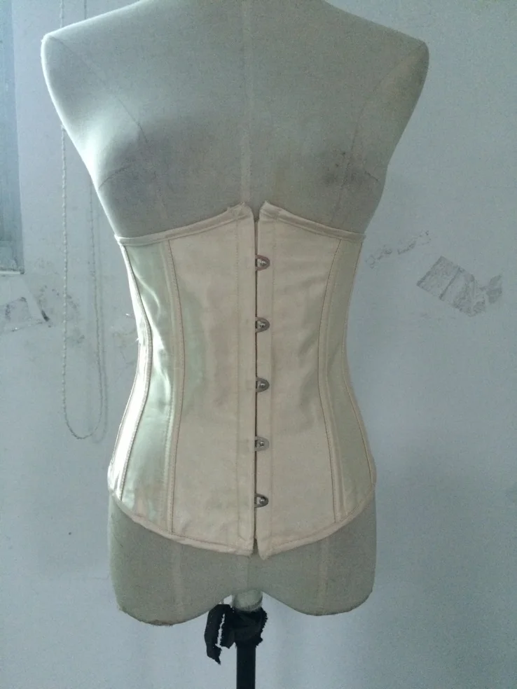 2686 Kahki champagne Women Satin Corset Waist Corsets underbust corset