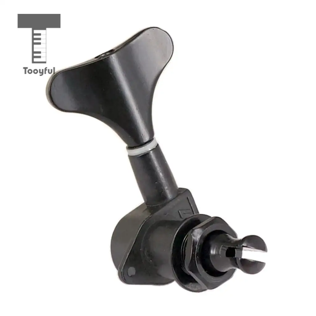 Tooyful Electric Bass String Tuning Peg Tuner Sealed Fish Tail Button for 4/5/6 String Bass