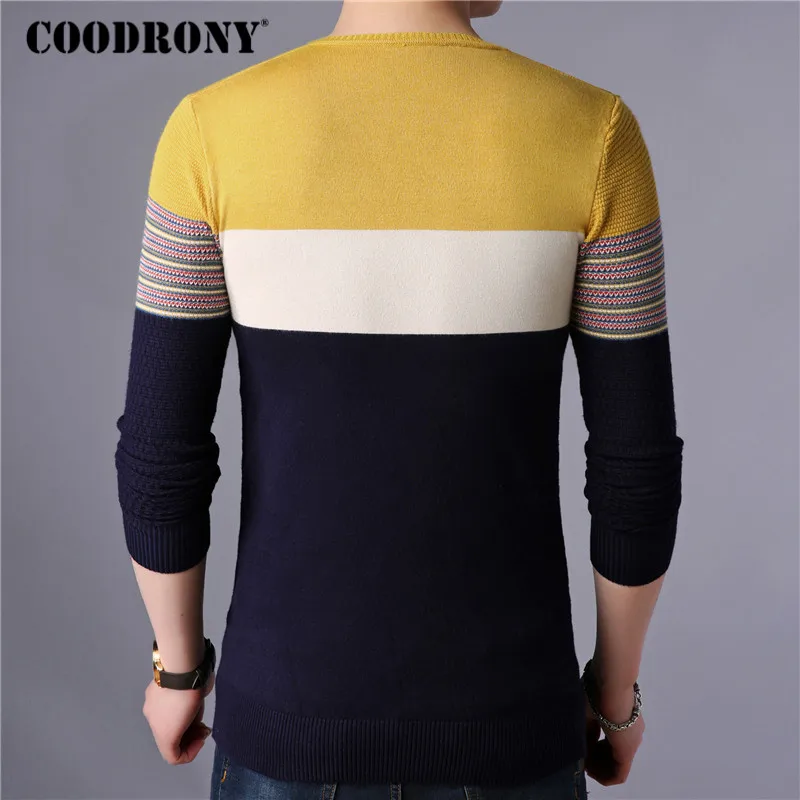 COODRONY Sweater Men Streetwear Fashion Striped Knitwear Autumn Winter Cotton Wool Pullover Men Slim Fit V-Neck Pull Homme 91027 COODRONY Sweater Men Streetwear Fashion Striped Knitwear Autumn Winter Cotton Wool Pullover Men Slim Fit V-Neck Pull Homme 91027