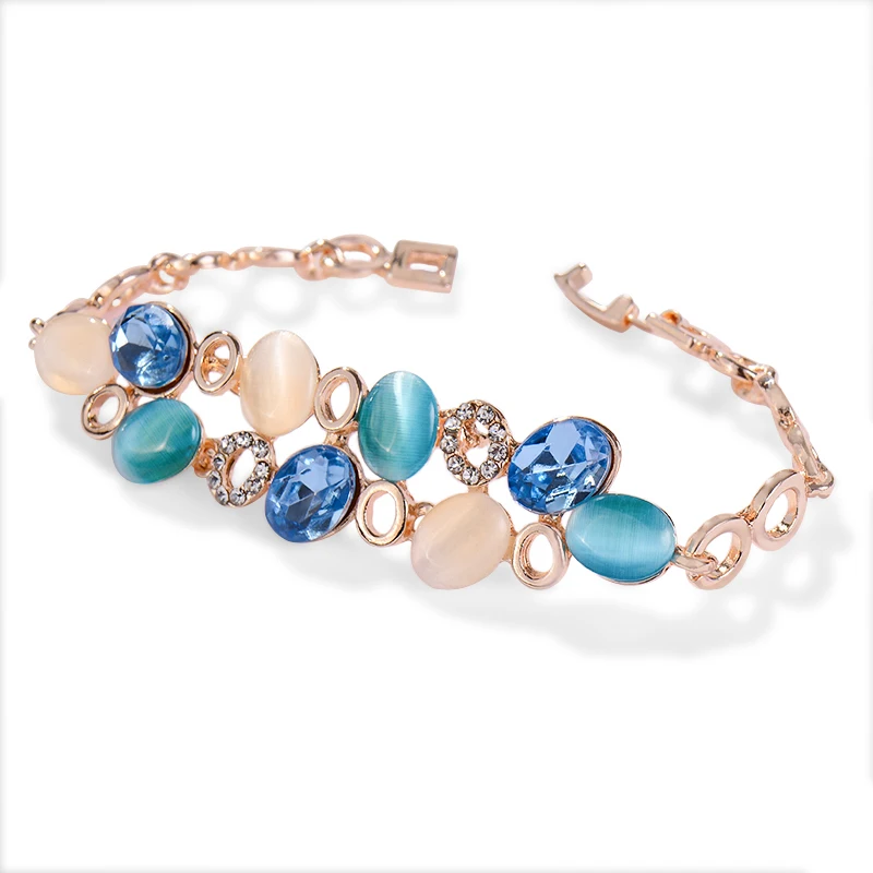H: HYDE, Винтажные Ювелирные наборы, африканские бусины, ожерелье, серьги, красочные кристаллы для женщин, аксессуары для свадебной вечеринки - Окраска металла: bracelet 1