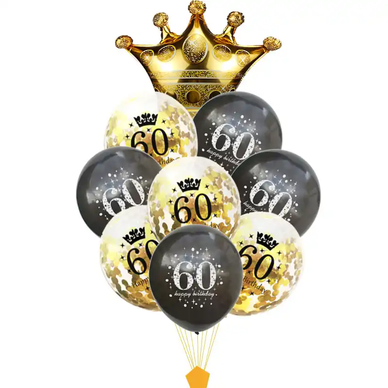 60-ые шарики ко дню рождения 60 лет День рождения украшения для взрослых шар юбилей шары из латекса гелиевая фольга Корона балон S7XN