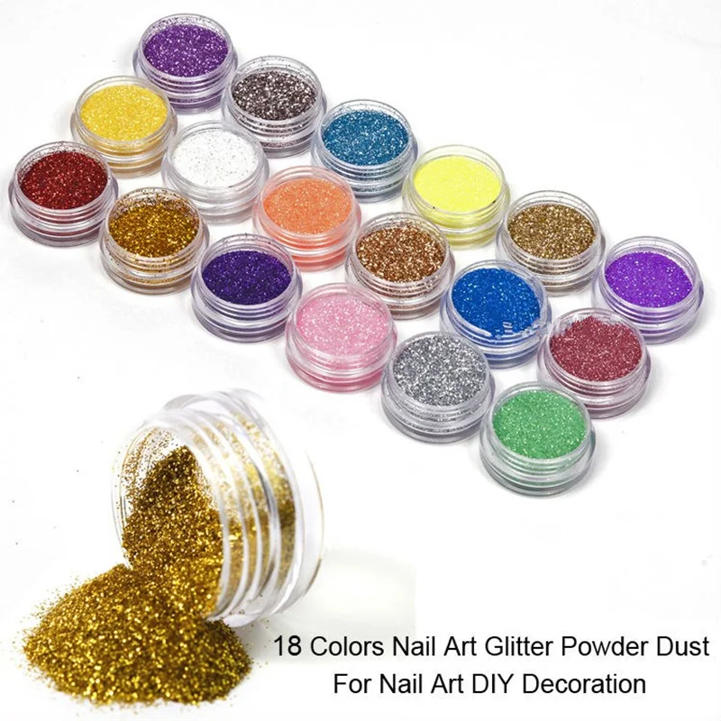 1 99 1g Box Holographic Glitter Powder Nail Art Holo Dust 10g Diy Mix Uv Gel Nail Art Glitter Dust Powder Acrylic