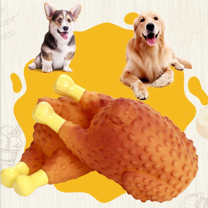 

1PC Pet Dog Roast Chicken Chew Toys Thanksgiving Gift Cute Squeak Toys Puppy Cat Teeth Training Products Pet Dog Chew Toys