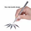 DEKO Non-Slip Metal Scalpel Knife Tools Kit Cutter Engraving Craft Knives Pen Cutter+ 6 pcs Blades for PCB Repair DIY Tool ► Photo 2/6