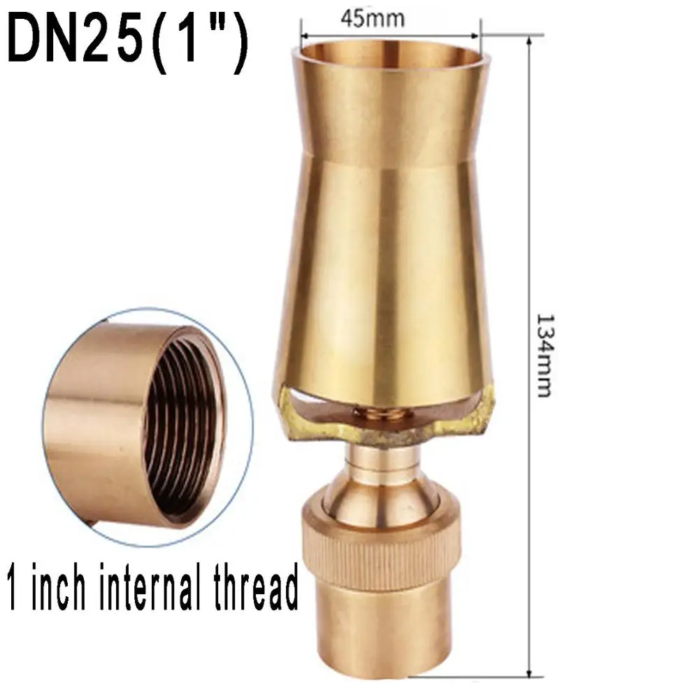 DN15 DN20 DN25 латунь кедра ледяная башня насос фонтана, опрыскиватели, пруд сопло насоса, Пейзаж сада разбрызгиватель, островного типа фонтаны - Цвет: DN25(1 inch)0.3kg