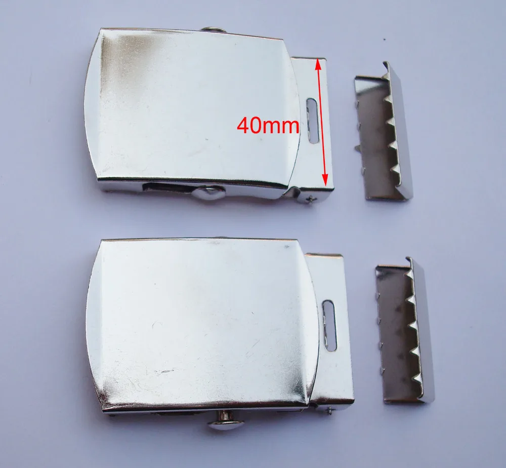 

DIY buckle plating silver with end tip,4cm canvas belt webbing buckle bags hardware accessories including tail clip